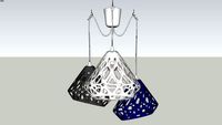 ZAHA LIGHT three-colored chandelier 12