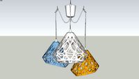 ZAHA LIGHT three-colored chandelier 4