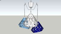 ZAHA LIGHT three-colored chandelier 2