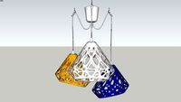 ZAHA LIGHT three-colored chandelier 11