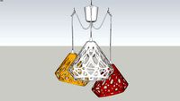 ZAHA LIGHT three-colored chandelier 3