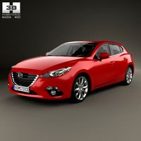 Mazda 3 hatchback with HQ interior 20143d model