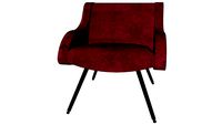 JOYCE Fauteuil vintage en velours bordeaux et métal REF 165784 PRX 270.00