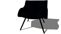 JOYCE Fauteuil vintage en velours gris et métal REF 165783 PRIX 270.00
