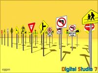 30 Road Sign Pack3d model