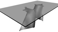 82378 Coffee Table Gloria Chrome 140x82cm
