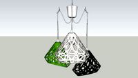 ZAHA LIGHT three-colored chandelier 6