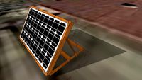 Self-Supporting Single Solar Panel Wood Tiltable Frame for Frameless PV Solar Panels v4