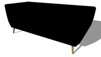 CLARA, Canapé 3 places en tissu noir, Maisons du monde, ref : 156321, prix : 429,90