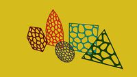 Shapes with Voronoi patterns