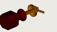 Bakelite and brass door handle from bookshelf doors.