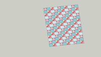 Red and Turquoise Quilt