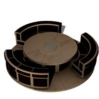 SciFi Table and Seating Area3d model