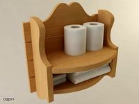 Country Style Storage Shelf3d model