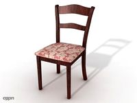 Traditional Style Side Chair3d model