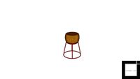 Champagne pop metal stool