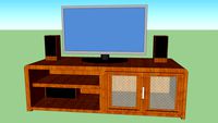 Mahogany furniture with TV Led