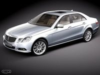 Mercedes E class 2010 sedan hipoly3d model