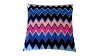 ALMOFADA ESTAMPA ZIGZAG AZULROSA E PRETO - 45X45CM