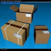 Shipping boxes3d model