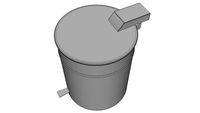 Lixeira em aço inox com pedal 30L - Palmetal - Stainless Steel Garbage Can