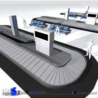 Airport baggage carousel3d model