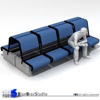 Airport seat3d model