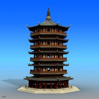 Chinese Architecture 103d model