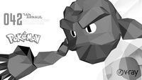Geodude - Low Poly (VRay 3.4 - Ready)