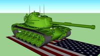 M48 Patton Knight Tank Chess Piece
