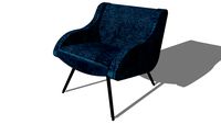 JOYCE, Fauteuil vintage en tissu bleu, Maisons du monde, ref : 155943, prix : 269,90