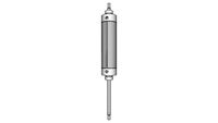 Bimba 2.5 X 5.5 pneumatic double rod cylinder w/bumbers