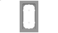 M-Pure Frame, 2-gang without central bridge piece, aluminium