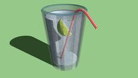 Glass of Sparkling Water with a twist of lime