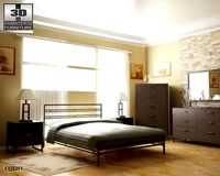 Ashley Sonya Metal Bedroom Set3d model