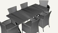 Bloomer 7 Piece Dining Set with Cushions