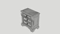 Edinburg 3 Drawer Bachelor's Nightstand