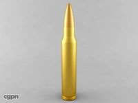5.56x45 NATO Cartridge3d model
