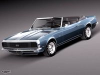 Chevrolet Camaro SS RS 1967 convertible3d model