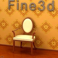antique-09-Chair-0333d model