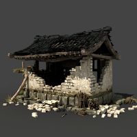 Chinese Broken house3d model