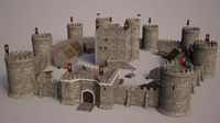 Medieval Castle set3d model