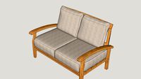 Summerton Teak Loveseat with Cushions