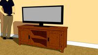 Cotswold Rustic Solid Oak Widescreen TV Cabinet