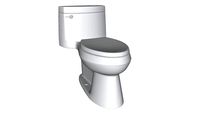 K-3619 Cimarron(R) Comfort Height(R) Comfort Height(R) one-piece elongated 1.28 gpf toilet with AquaPiston(R) flush technology, left-hand trip lever and concealed trapway