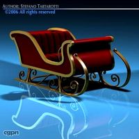 Santa Claus sled3d model