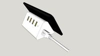 ORICO SHC-U3 ABS de Alta Velocidade Mini 4 portas USB 3.0 HUB com Suporte Do Telefone Tablet-Branco