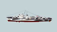 HMS Badsworth British escort destroyer.Type II Hunt class.(1942)
