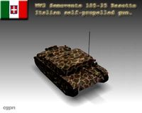 WW2 Semovente 105-25 Italian tank destroyer.3d model