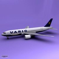 Boeing 767 Varig3d model